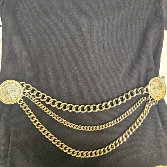 GUCCI WOMEN'S  LINK TRI CHAIN VINTAGE BELT. GENUINE & MAGNIFICENT. PHOTOS 📸 - Picture 2 of 13